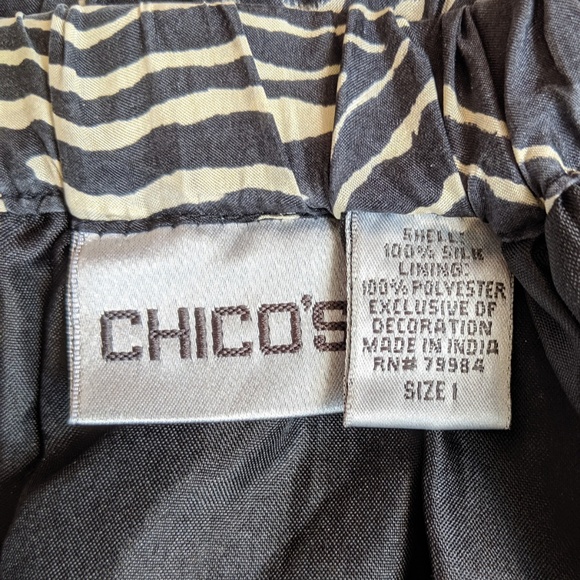 SOLD Chico's Silk Long Full Peasant Brown Skirt M - Picture 5 of 8